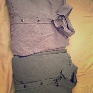 Two men’s MADISON button down shirts